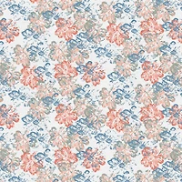 Fabric Editions White Flourish Garden Cotton Fabric