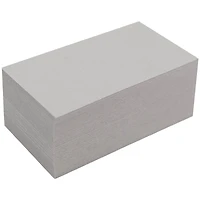 JAM Paper 2" x 3.5" Silver Metallic Stardream Blank Flat Note Cards, 500ct.