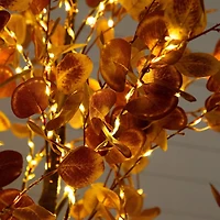9ft. Pre-Lit Grand Autumn Eucalyptus Artificial Fall Tree with 700 Warm White LED Lights