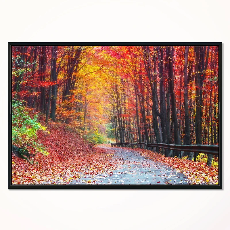 Designart - Road in Beautiful Autumn Forest