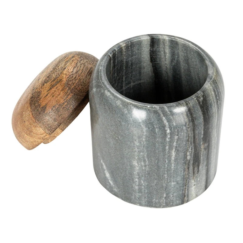 Hello Honey Gray Large Marble Canister