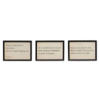 Hello Honey® Inspirational Quotes Wooden Framed Wall Sign Set