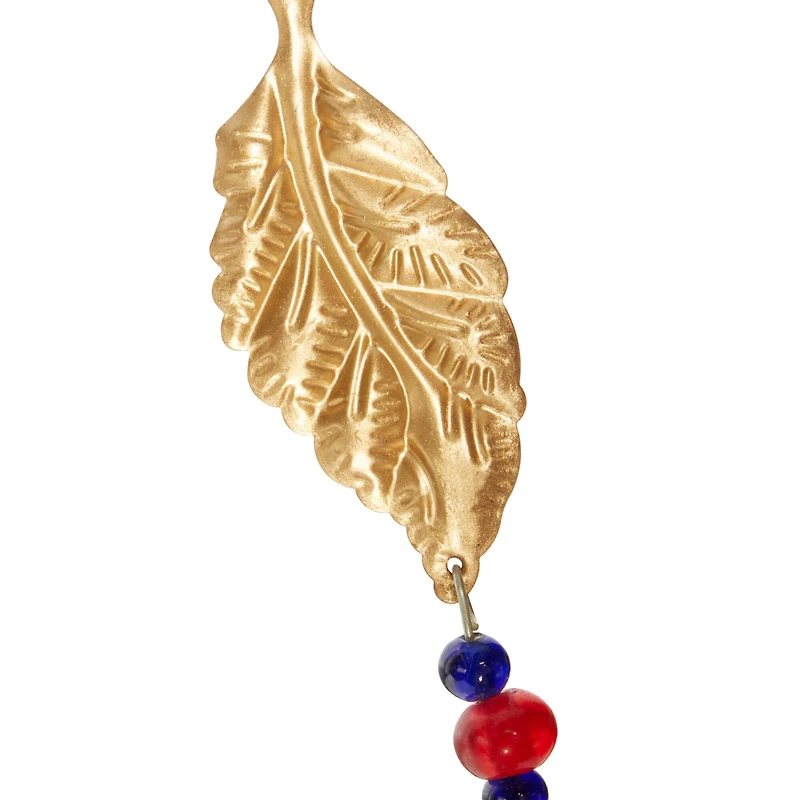 35" Brown Metal Feather Traditional Windchime