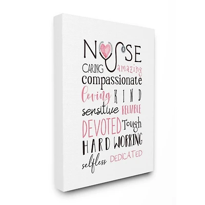 Stupell Industries Nurse Inspirational Description Healthcare Professional Gratitude Canvas Wall Art