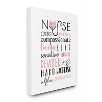 Stupell Industries Nurse Inspirational Description Healthcare Professional Gratitude Canvas Wall Art