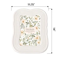 Flora Bunda® 8" x 10" Ivory Curves Ceramic Frame