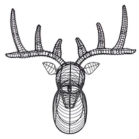 Black Iron Industrial Wall Decor, 24" x 21" x 9"