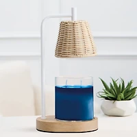 Candle Warmer Lamp with Rattan Shade by Ashland®