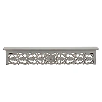 Habitat 30" Carved Gray Decorative Shelf