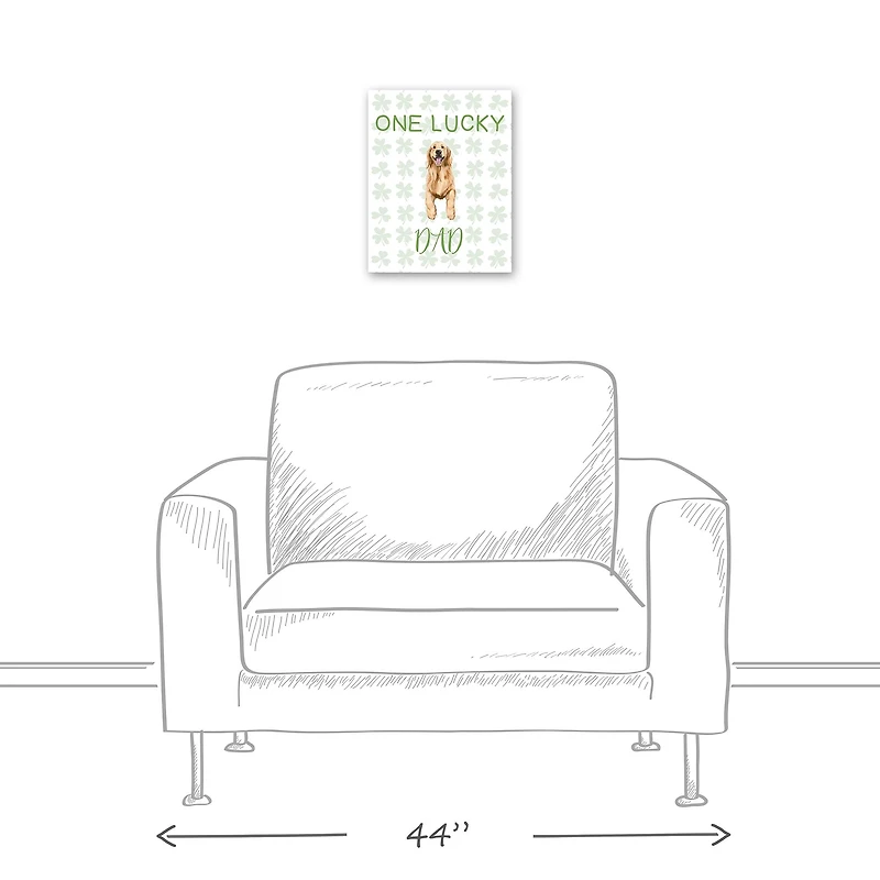 One Lucky Dad 11" x 14" Canvas Wall Art