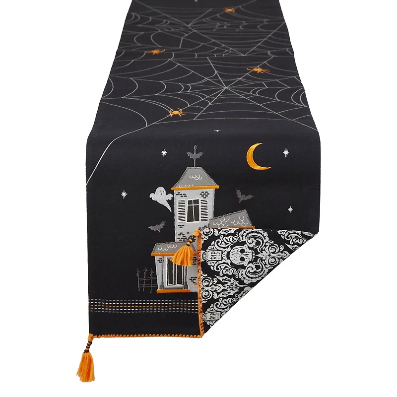 DII® 70" Haunted House Embellished Table Runner