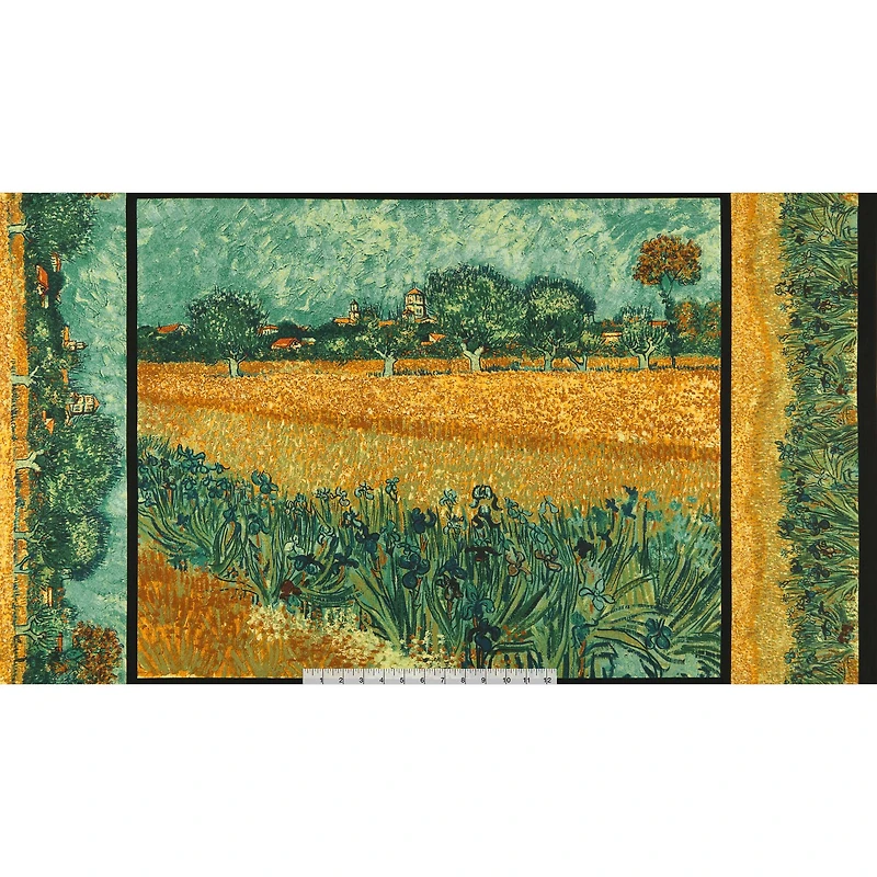 Robert Kaufman Van Gogh Field Scene Cotton Fabric