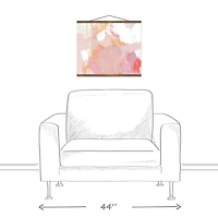 Funky Blush Misc. 16" x 20" Teak Hanging Canvas