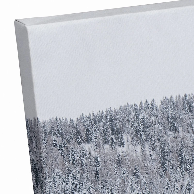 Unsplash Cabin Snowy Woods 16x20 Canvas Wall Art