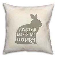 Easter Makes Me Hoppy Pillow 2 18" x 18" Throw Pillow