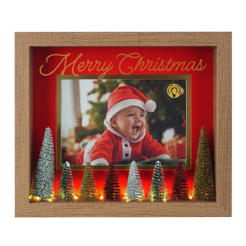 5" x 7" Merry Christmas Light-Up Tabletop Frame by Studio Décor®
