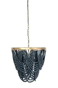 Hello Honey® 26" 2-Tier Draped Wood Bead Chandelier