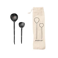 Hello Honey® Black Horn Spoons Set