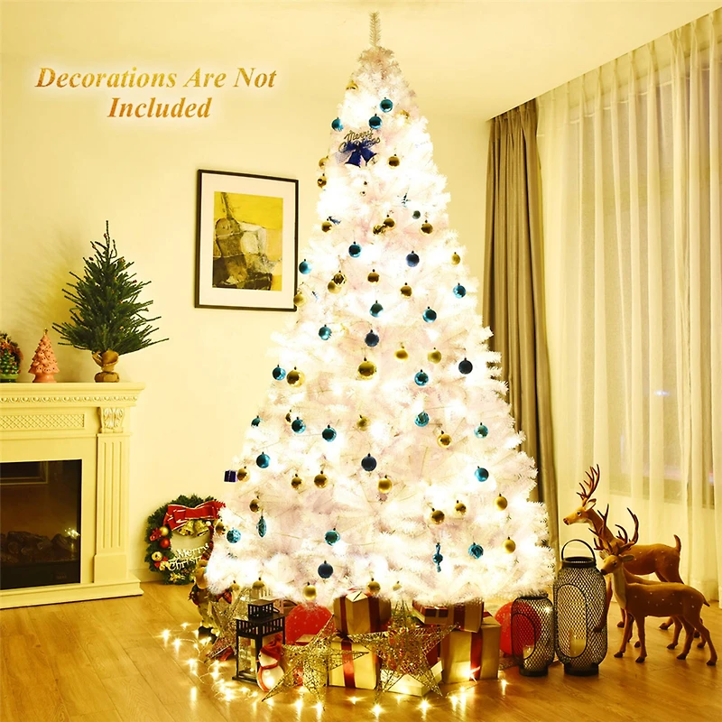 Costway 9ft. Unlit White Pine Artificial Christmas Tree