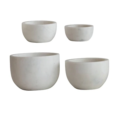 Hello Honey® White Marble Bowls Set