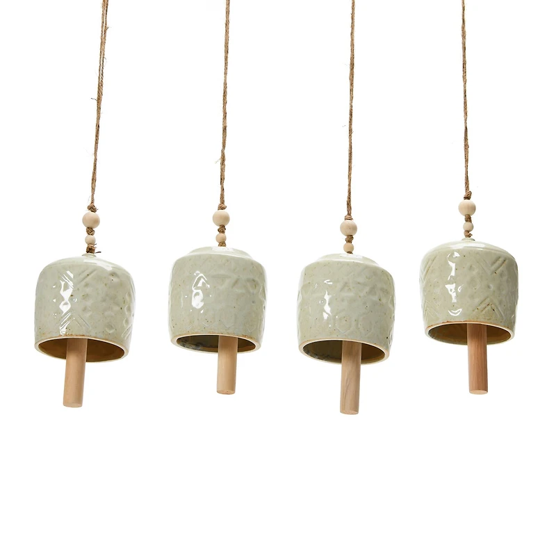 Hello Honey® Stoneware Bell with Reactive Glaze Set