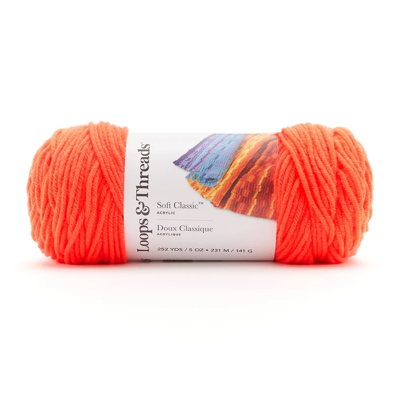 12 Pack: Soft Classic™ Neon Yarn by Loops & Threads