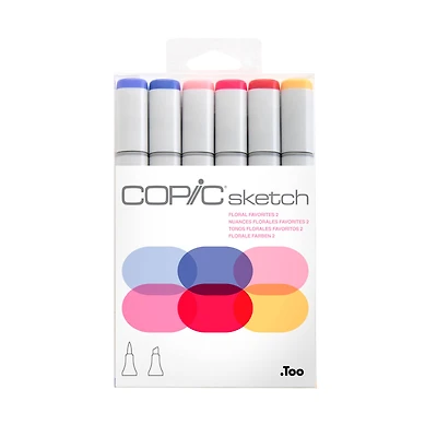 6 Packs: 6 ct. (36 total) Copic® Sketch Marker Set, Floral Favorites 2