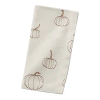 Dusty Rose Mini Pumpkin Pattern Cotton Twill Napkin