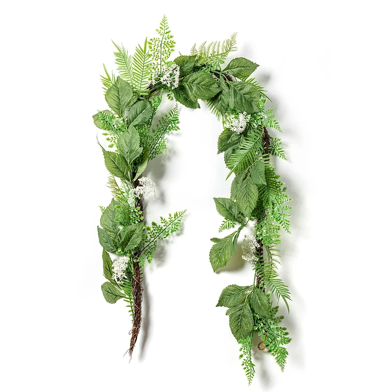 6 Pack: 6ft. Mixed Lemon & Fern Leaf Garland by Ashland®