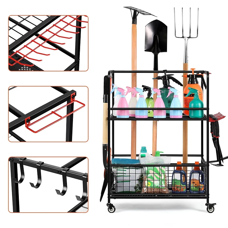 NEX™ Garden Tool Rolling Storage Organizer