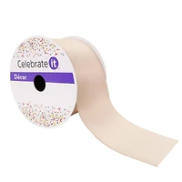 2.5" x 25ft. Taupe Satin Ribbon by Celebrate It™