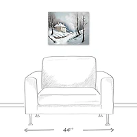 Neutral Winter Woods Canvas Wall Art