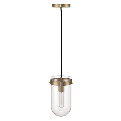 Hello Honey® Atwood Brushed Bronze Modern Minimalist Glass & Metal Ceiling Light