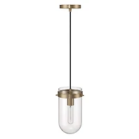 Hello Honey® Atwood Brushed Bronze Modern Minimalist Glass & Metal Ceiling Light