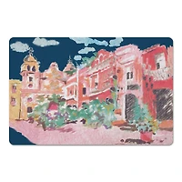 Pink City Square 27" x 18" Floor Mat