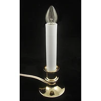 9" White & Gold Christmas Candle Lamp with Sensor