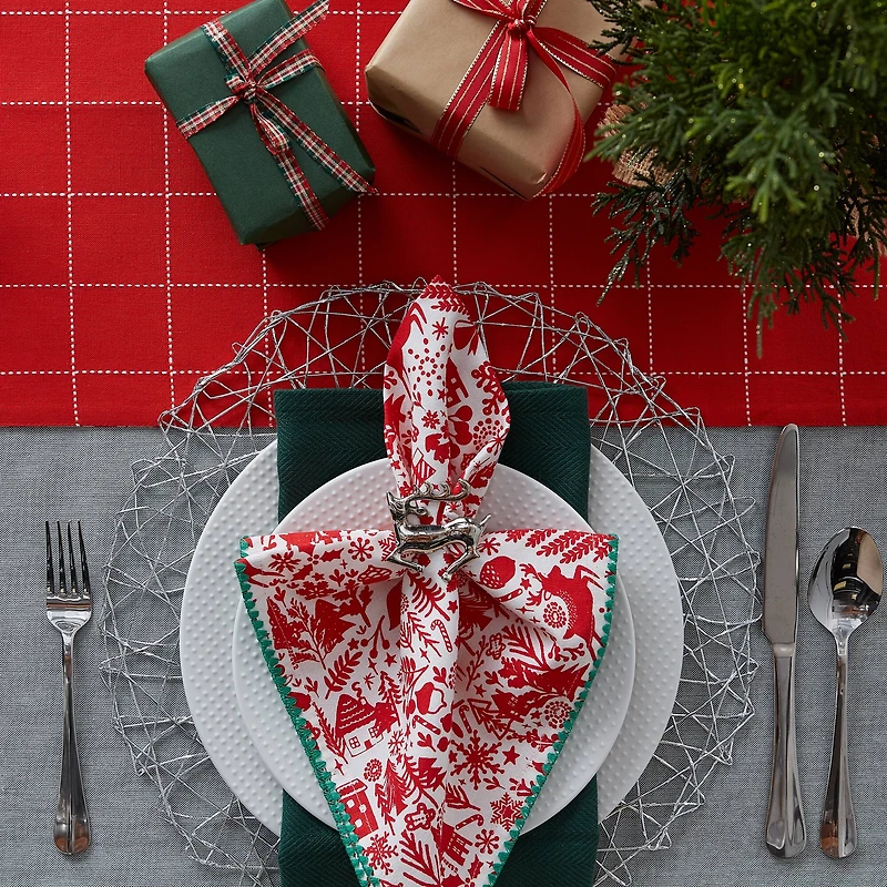 DII® 72" Christmas Woods Embellished Table Runner