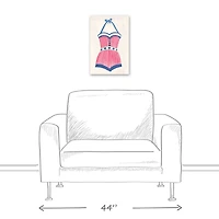 Candy Cane Swimsuit Canvas Wall Art