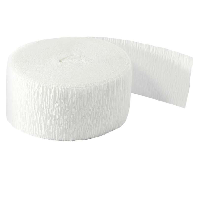 12 Pack: 81ft. White Crepe Streamer by Celebrate It™