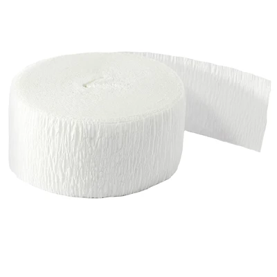 12 Pack: 81ft. White Crepe Streamer by Celebrate It™