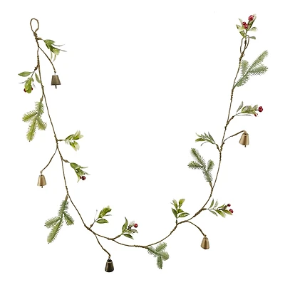 5ft. Gold Bell & Red Berry Coiled Garland by Ashland®
