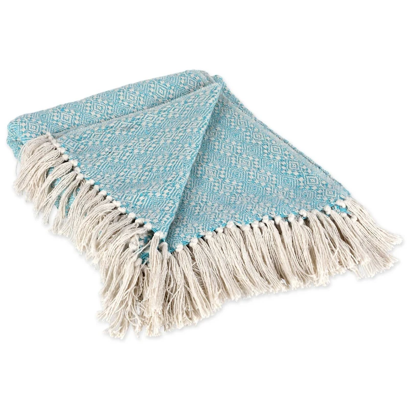 DII® Aqua Diamond Stitch Throw