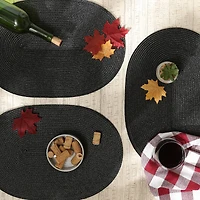 DII® Oval Plastic Woven Placemats