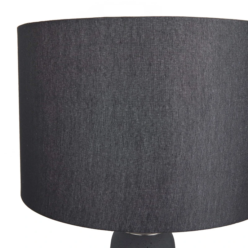 Brown Cement Modern Table Lamp, 23" x 14" x 14"