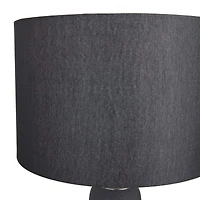 Brown Cement Modern Table Lamp, 23" x 14" x 14"