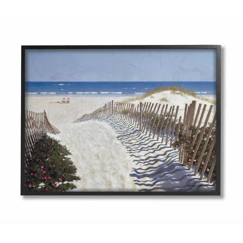 Stupell Industries Fenced Pathway to Beach Wall Art in Frame
