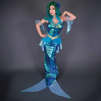 Cosplay by Yaya Han Oil Slick Mermaid Scales All Way Stretch Jersey Fabric
