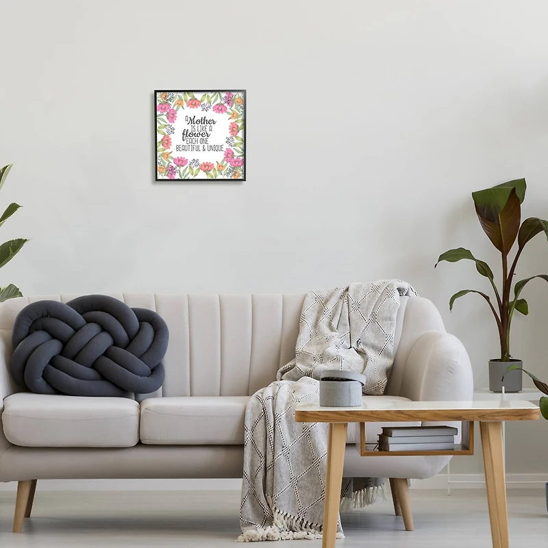 Stupell Industries Mom Beautiful & Unique Framed Giclee Art