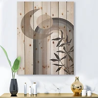 Designart - Abstract Sun and Moon In Gray and Blue