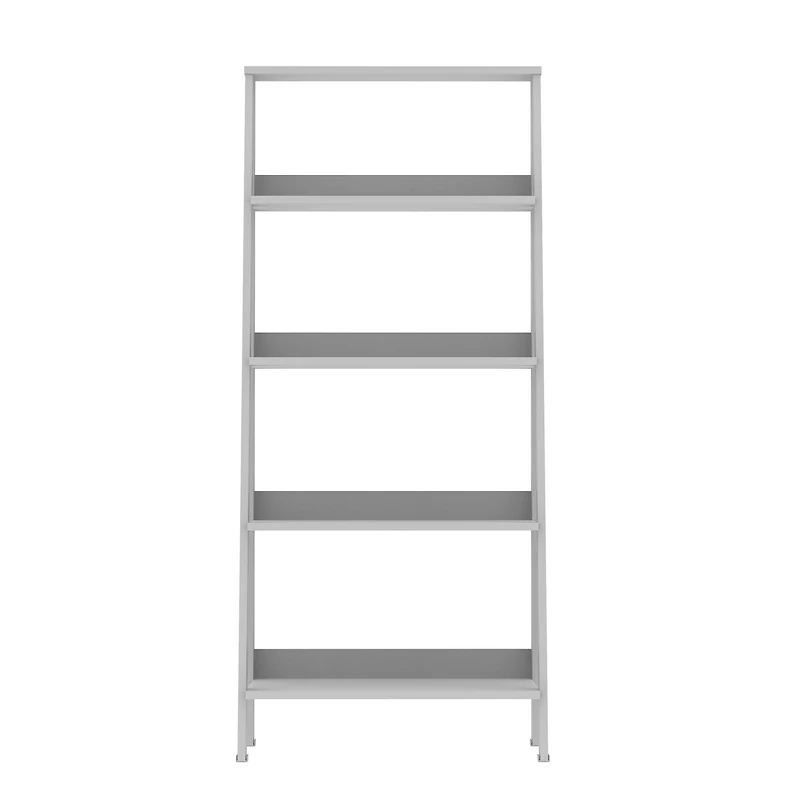Walker Edison 55" White Modern Ladder Bookshelf